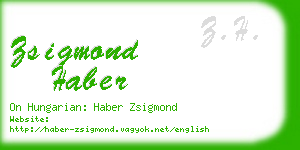 zsigmond haber business card